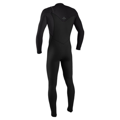 O'Neill Hyperfreak Wind 4/3+mm Chest Zip Wetsuit 2026 - Black / Tempered Steel