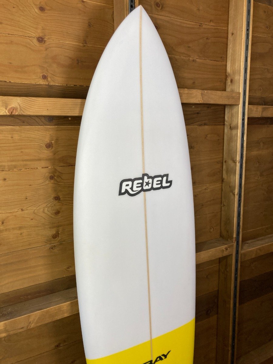 Rebel Hybrid Shortboard 6'4" Surfboard - Yellow Tail Dip