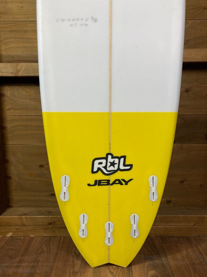 Rebel Hybrid Shortboard 6'4" Surfboard - Yellow Tail Dip
