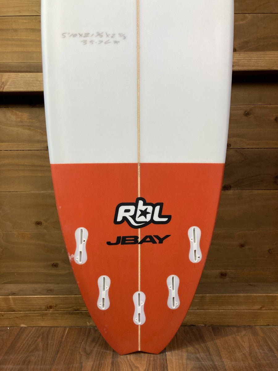 Rebel Hybrid Shortboard 5'10" Surfboard - Red Tail Dip