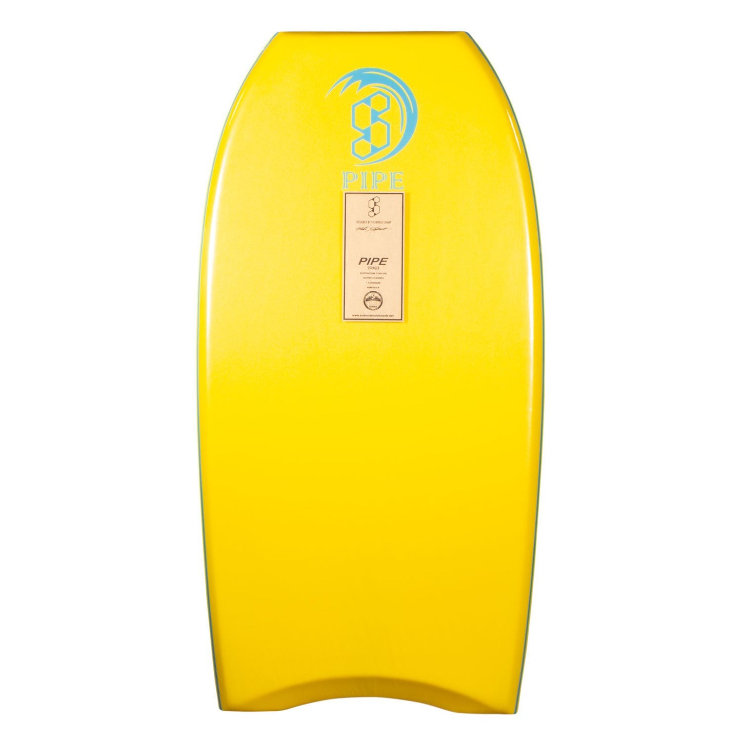 Science Pipe Stringer Bodyboard - Yellow / Aqua