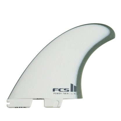 FCS II Power Twin + Stabiliser L-XL Fin Set in Natural/Alpine