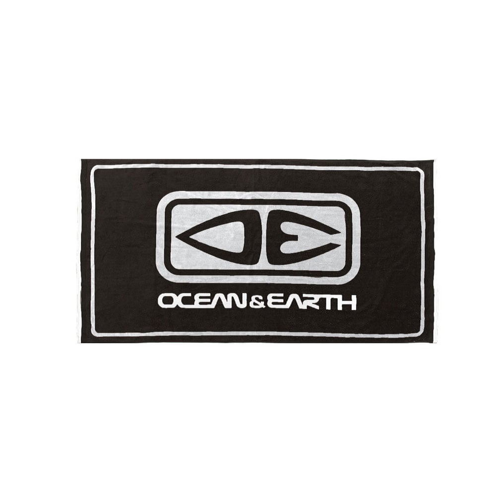 Ocean & Earth Mens Priority Beach Towel Black -  One Size - Full View