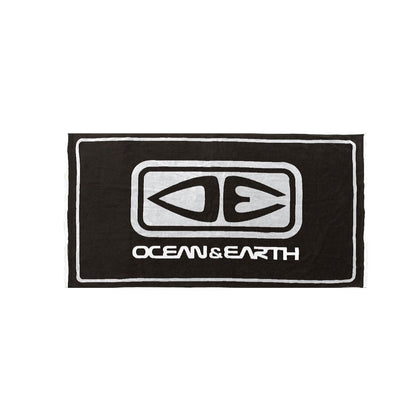 Ocean & Earth Mens Priority Beach Towel Black -  One Size - Full View