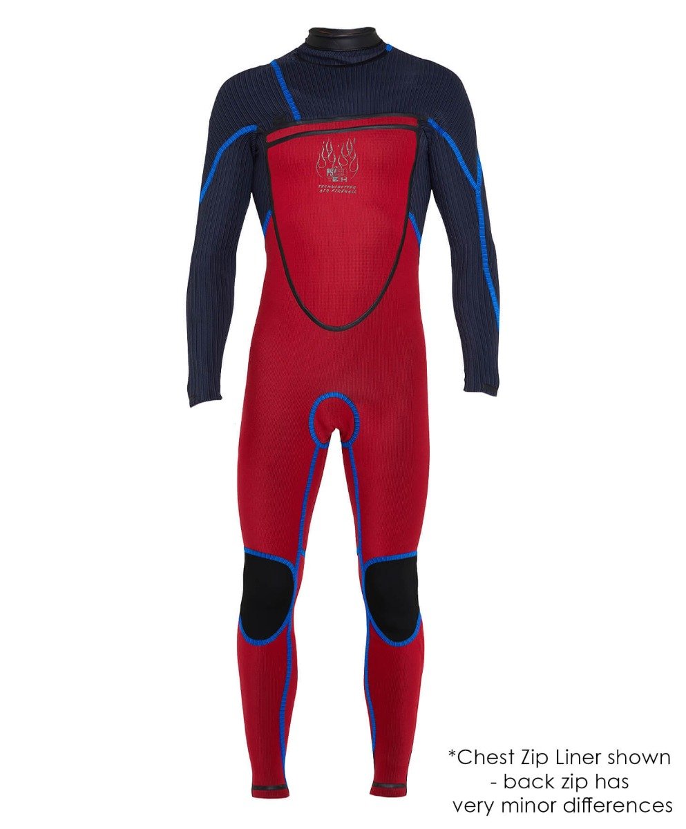 O'Neill Psycho Tech 5/4+mm Chest Zip Men's Wetsuit 2022 - Navy / Gunmetal