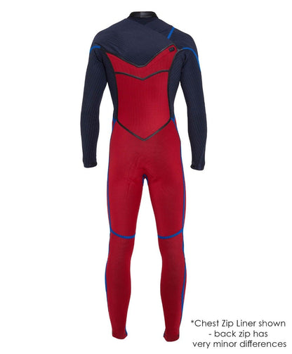 O'Neill Psycho Tech 5/4+mm Chest Zip Men's Wetsuit 2022 - Navy / Gunmetal