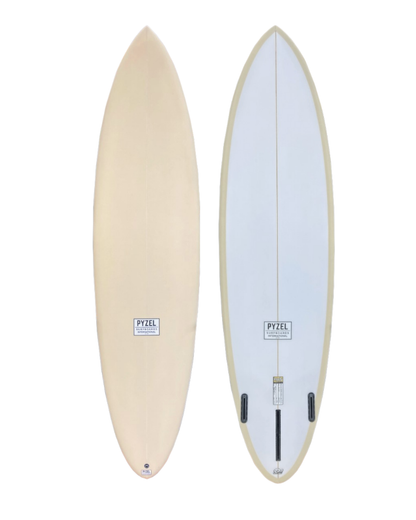 Pyzel Mid Length Crisis 7'2" Surfboard - Sand