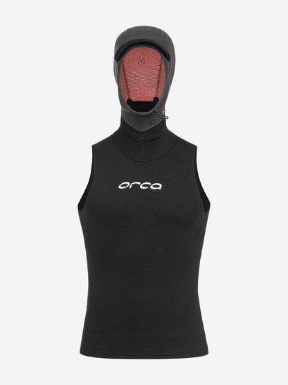 Orca 2mm Unisex Surf Vest With Hood - Black