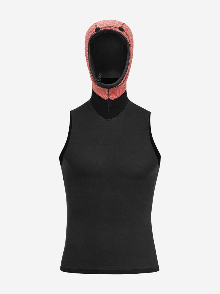 Orca 2mm Unisex Surf Vest With Hood - Black