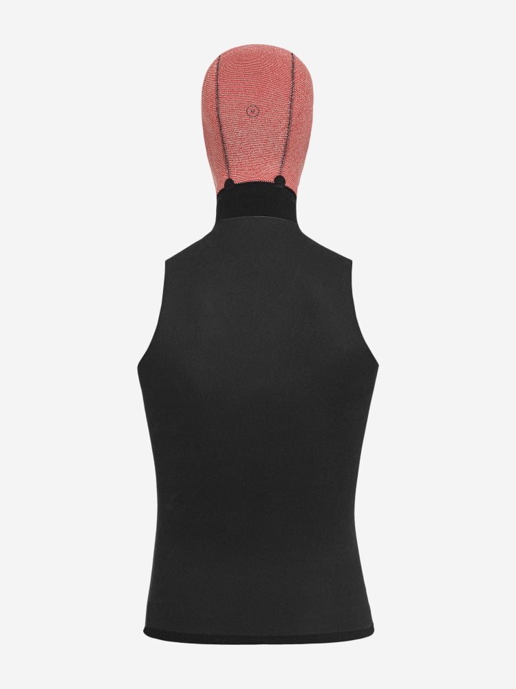 Orca 2mm Unisex Surf Vest With Hood - Black