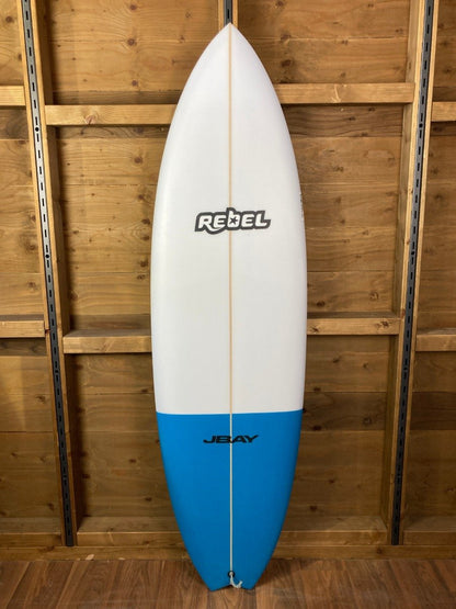Rebel Hybrid Shortboard 6'0" Surfboard - Blue Tail Dip