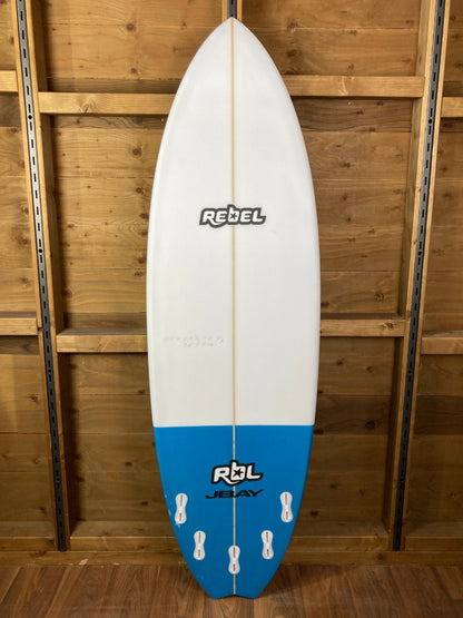 Rebel Hybrid Shortboard 6'0" Surfboard - Blue Tail Dip