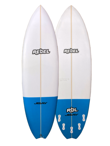 Rebel Hybrid Shortboard 6'0" Surfboard - Blue Tail Dip