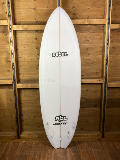 Rebel Hybrid Shortboard Surfboard - White