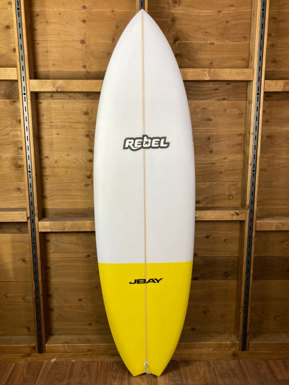 Rebel Hybrid Shortboard 6'4" Surfboard - Yellow Tail Dip
