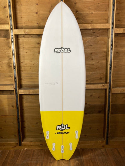 Rebel Hybrid Shortboard 6'4" Surfboard - Yellow Tail Dip