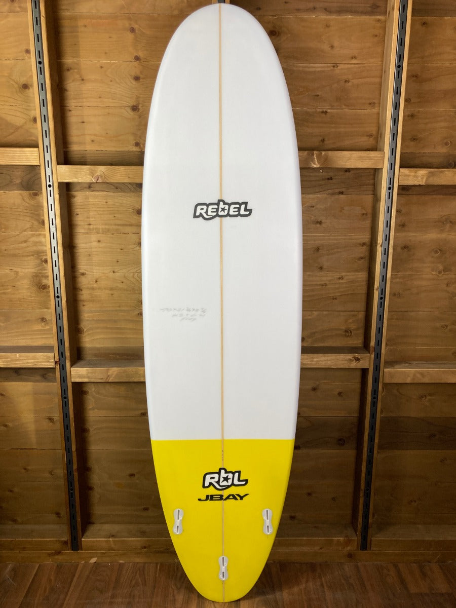 Rebel Mini Mal Surfboard - Yellow Tail Dip
