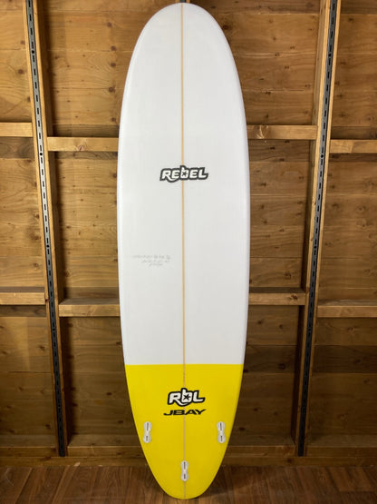 Rebel Mini Mal Surfboard - Yellow Tail Dip