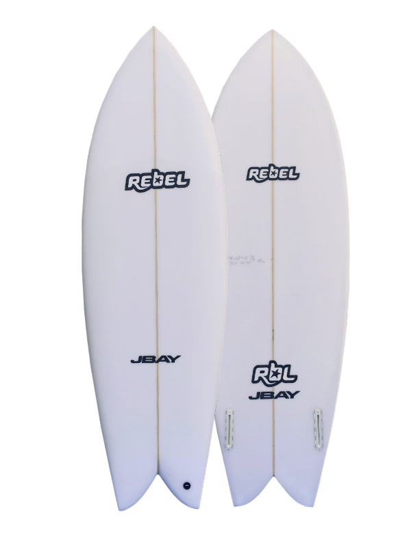 Rebel Retro Fish Surfboard - White