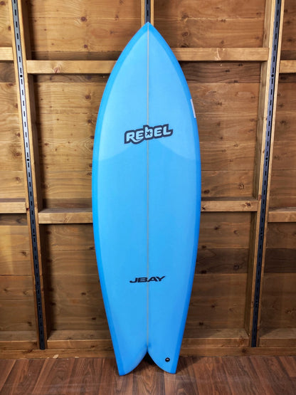 Rebel Retro Fish 5'10" Surfboard - Blue
