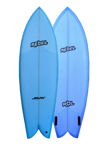 Planche de surf Rebel Retro Fish 5'10" - Blue