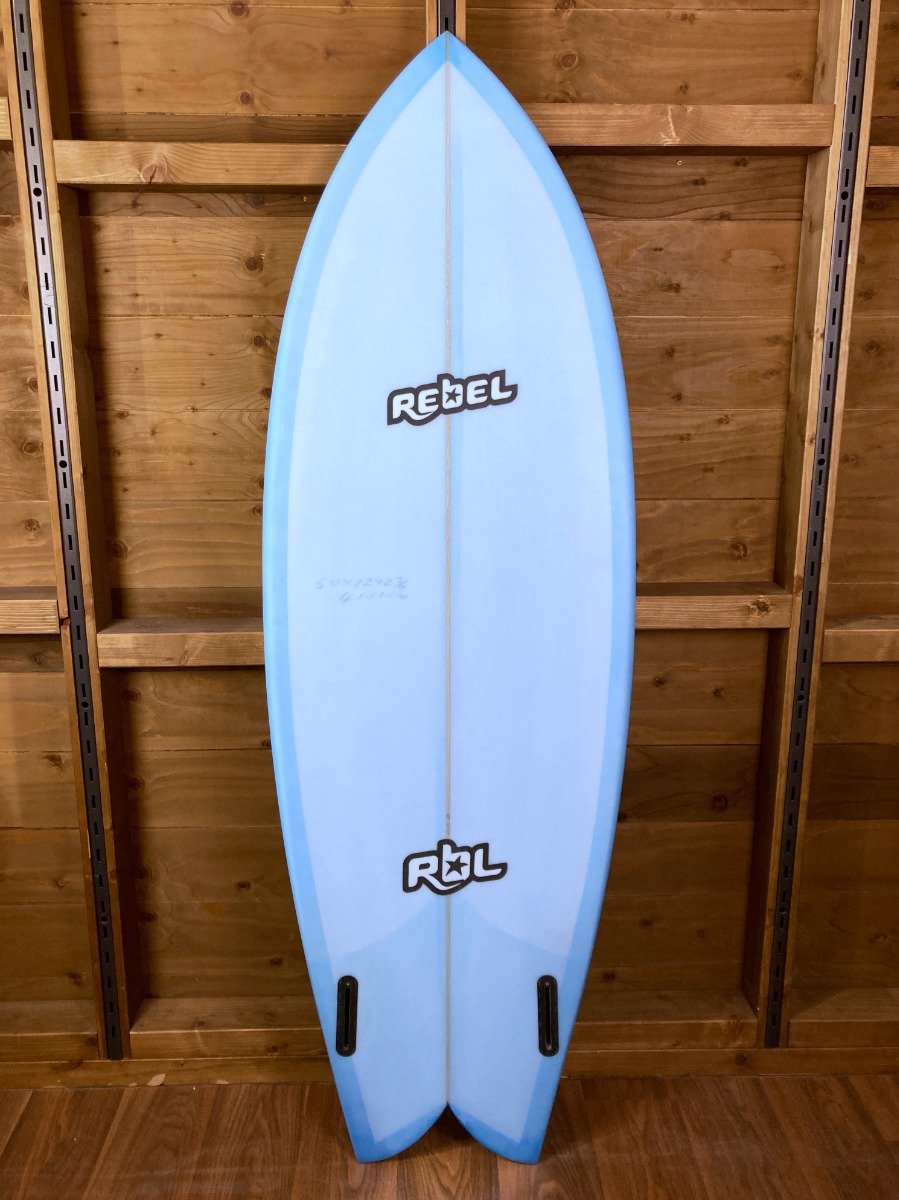 Rebel Retro Fish 5'10" Surfboard - Blue