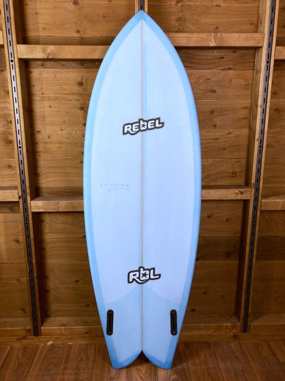 Rebel Retro Fish 5'10" Surfboard - Blue