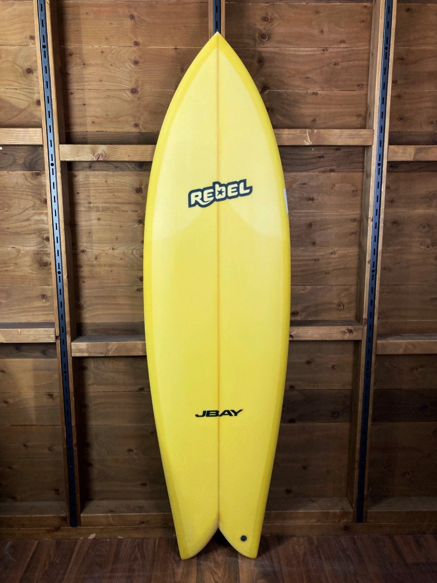 Rebel Retro Fish 6'6" Surfboard - Yellow