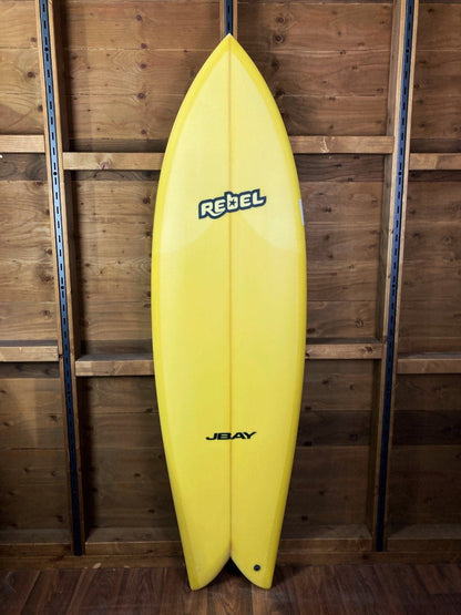 Rebel Retro Fish 6'6" Surfboard - Yellow