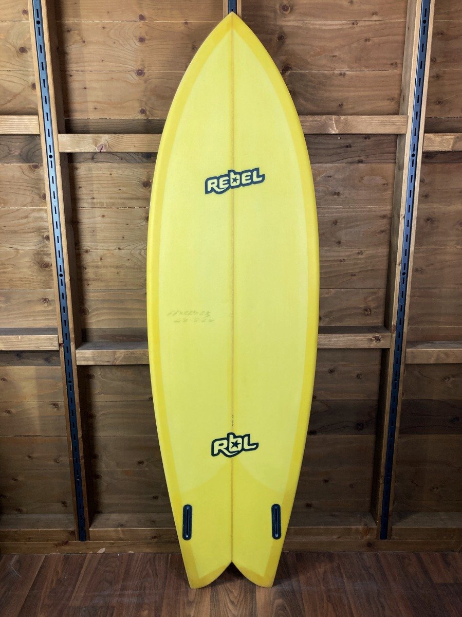Rebel Retro Fish 6'6" Surfboard - Yellow