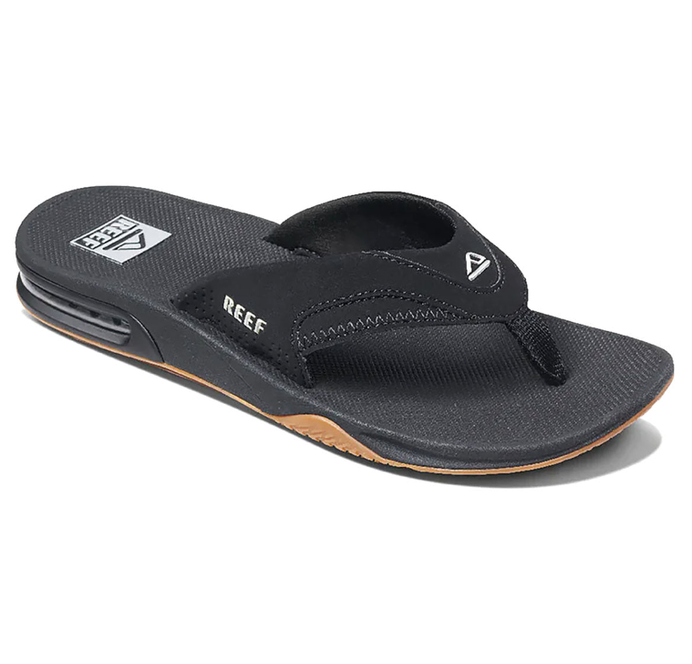 Reef Fanning Mens Flip Flop - Black/Silver