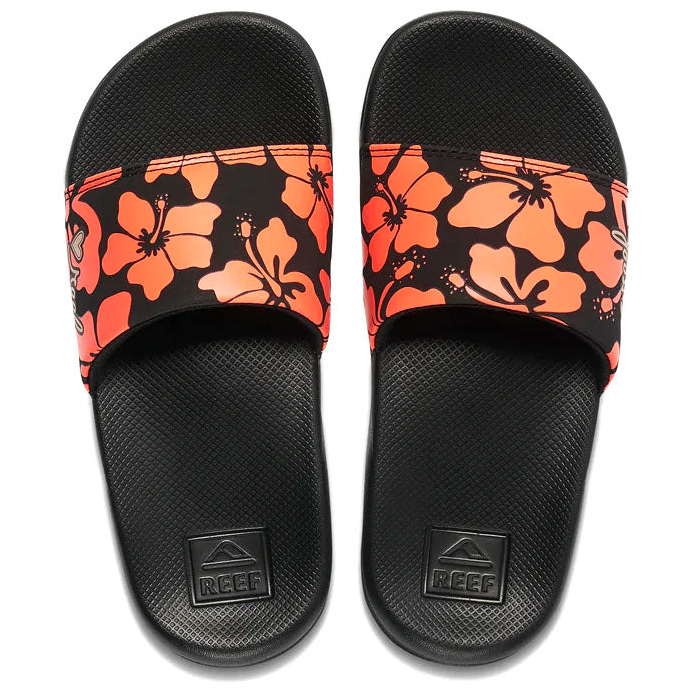 Reef One Slide Kids Flip Flop - Hibiscus Coral