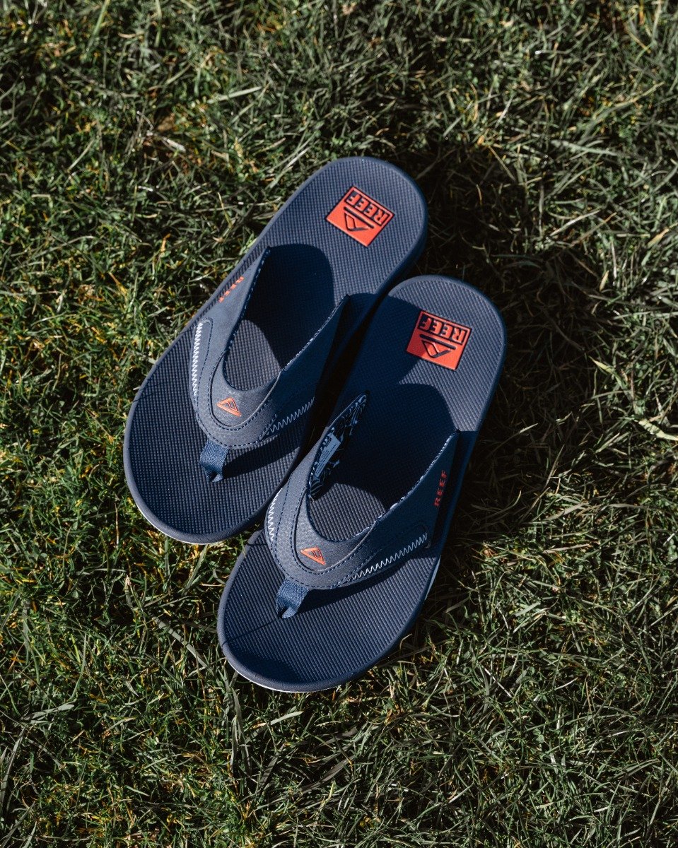 Reef Men's Mick Fanning Flip-Flops - Navy / Orange Tropic