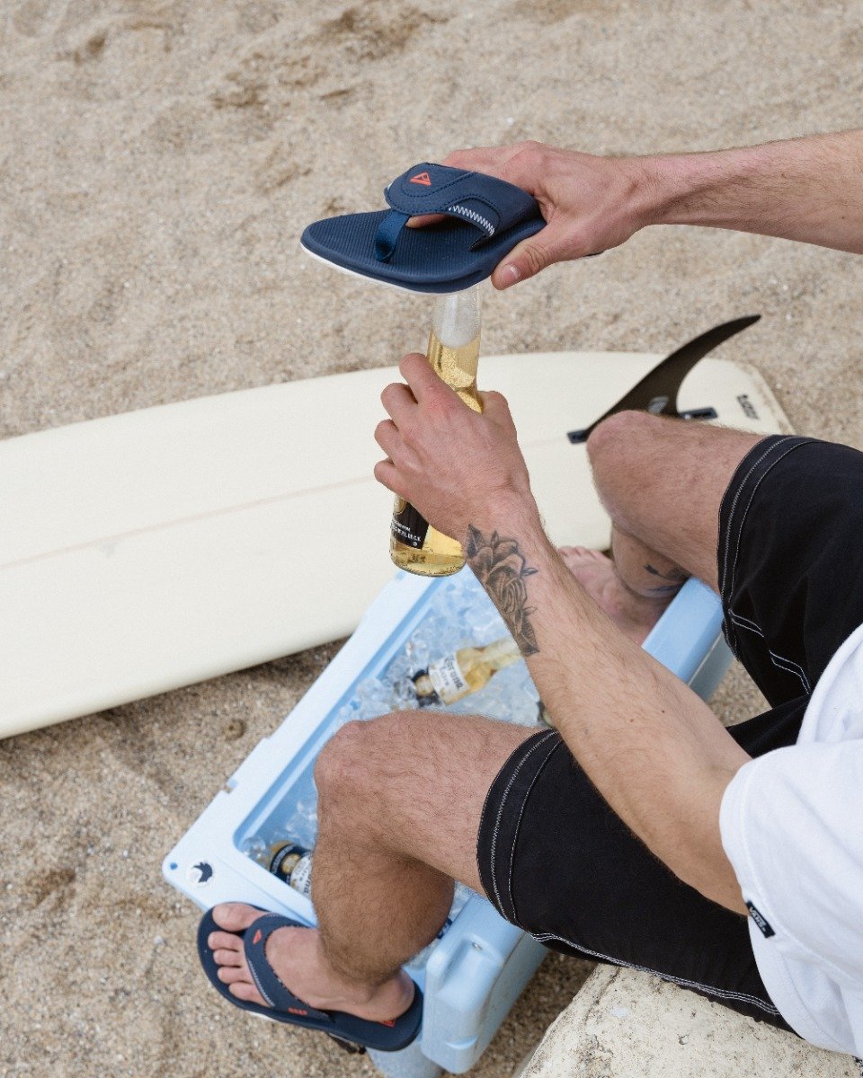 Reef Men's Mick Fanning Flip-Flops - Navy / Orange Tropic