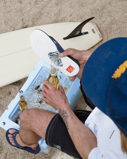 Reef Men's Mick Fanning Flip-Flops - Navy / Orange Tropic