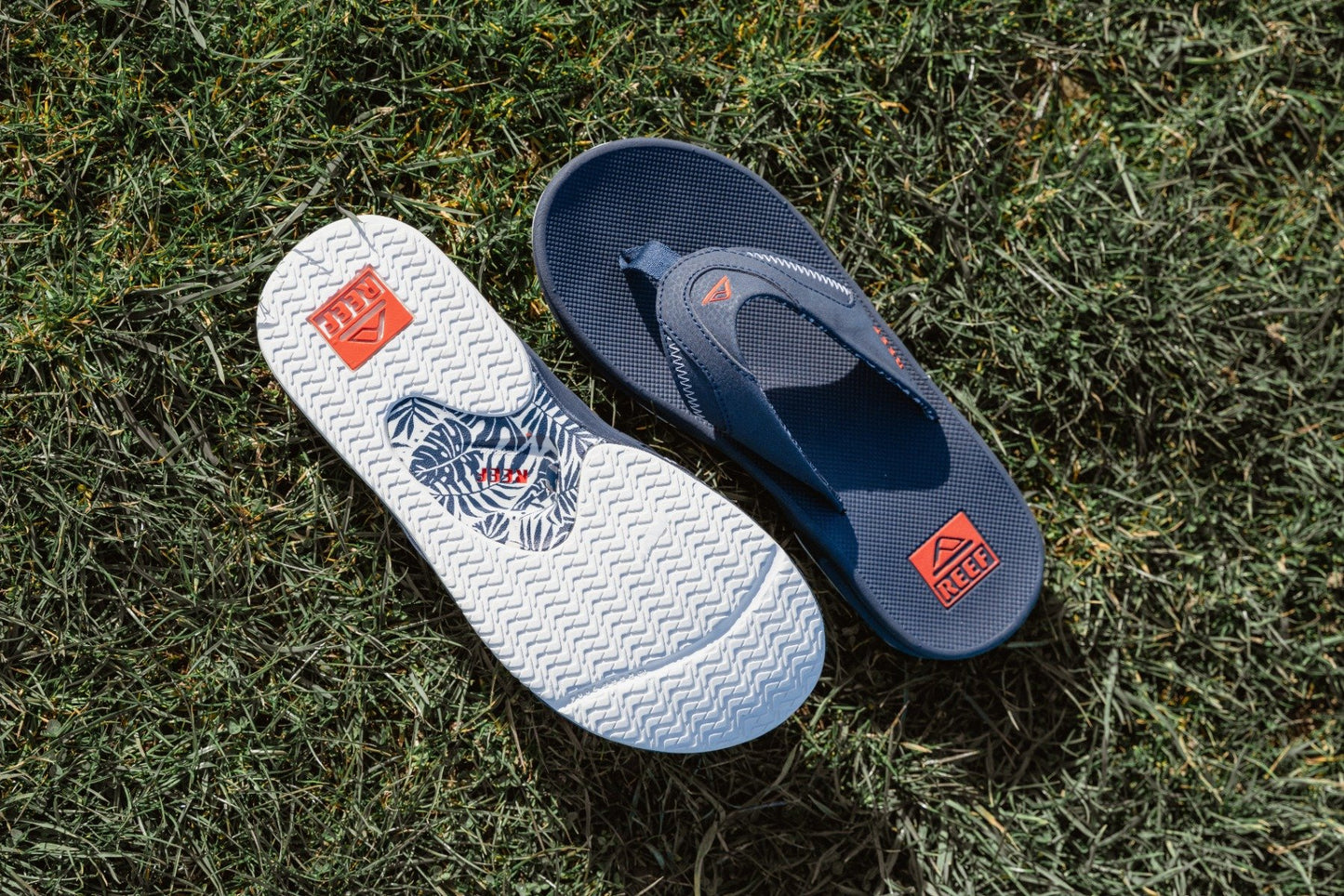 Reef Men's Mick Fanning Flip-Flops - Navy / Orange Tropic