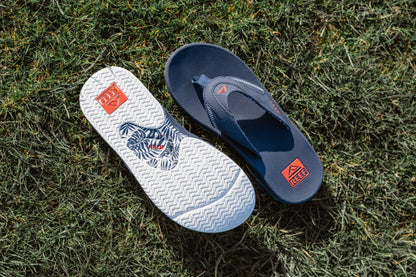Reef Men's Mick Fanning Flip-Flops - Navy / Orange Tropic
