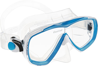 Cressi Estrella + Seal Dry Mask and Snorkel Combo - Clear/Aquamarine