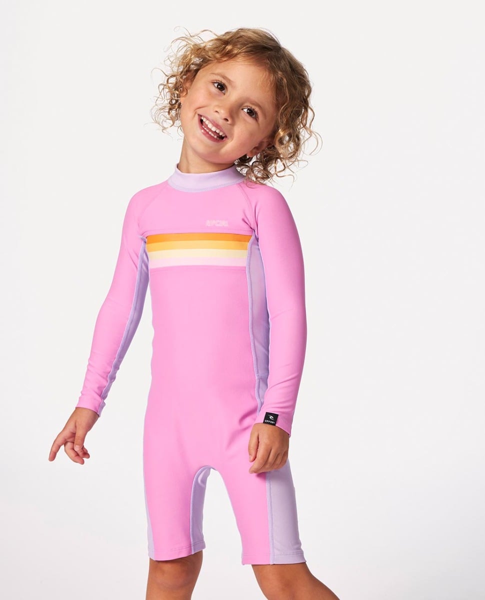 Rip Curl Rainbow Tide  Girls Springsuit - Bright Pink