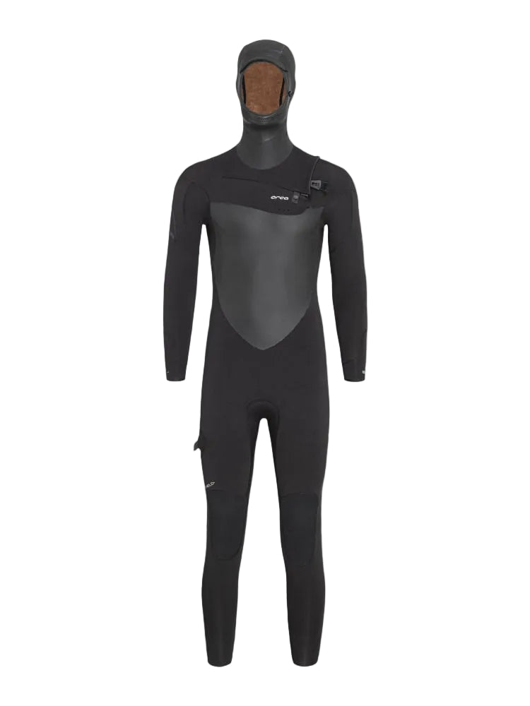Orca Tango 5/4mm Mens Chest Zip Hooded Wetsuit -  Black