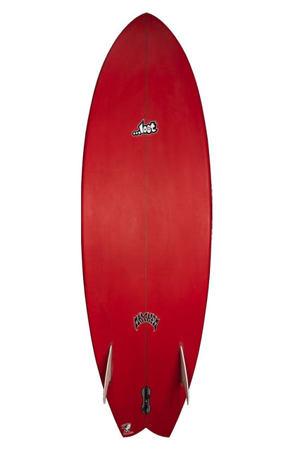 Lost RNF 96 Fish Surfboard - White / Red