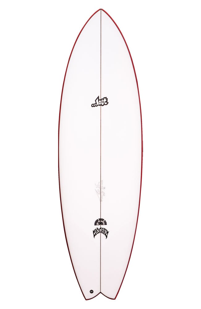 Lost RNF 96 Fish Surfboard - White / Red