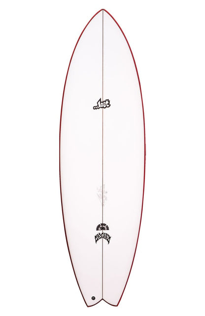 Lost RNF 96 Fish Surfboard - White / Red