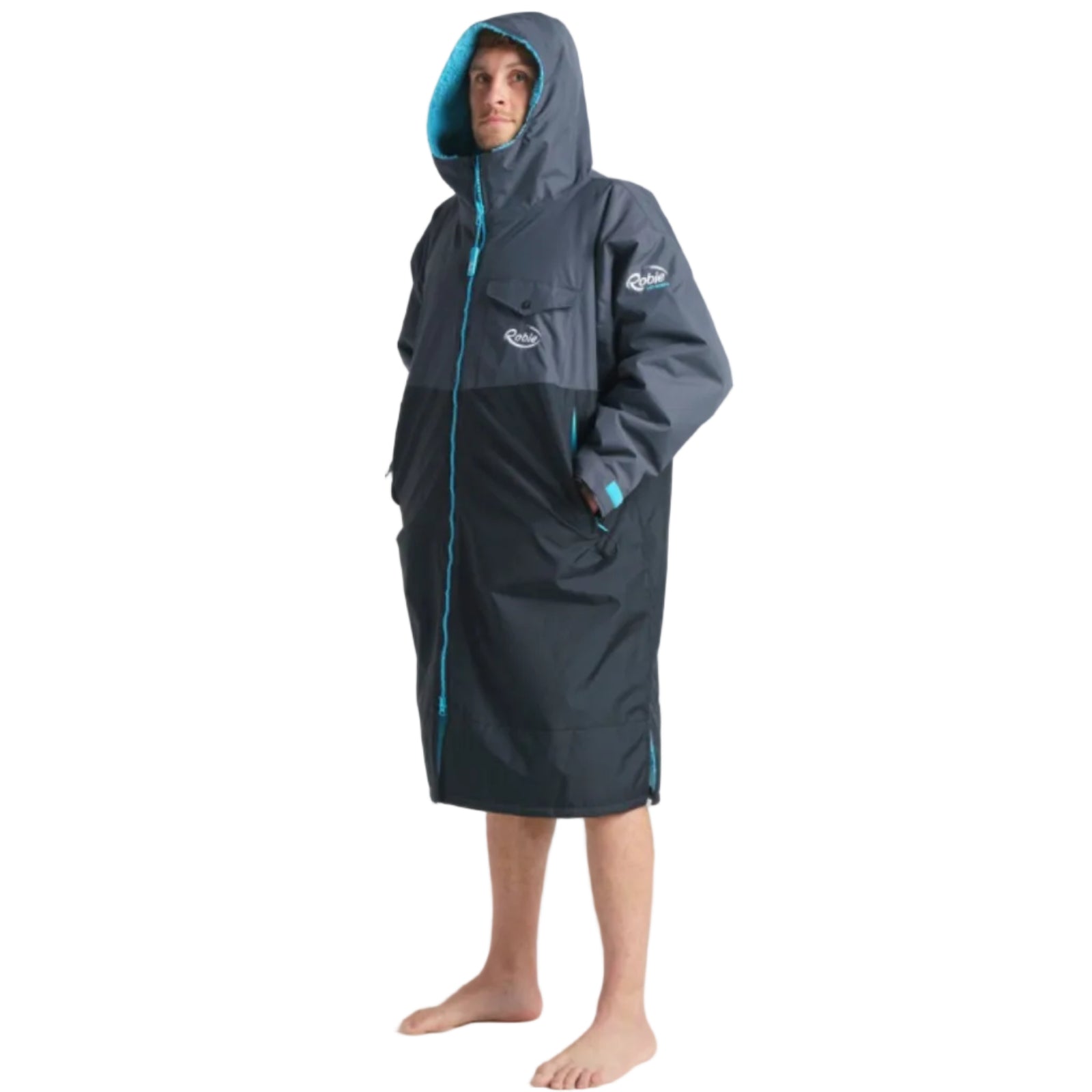 Robie Robes Dry Series Changing Robe - Charcoal/Blue