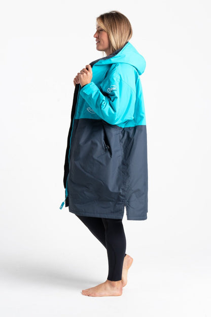 Robie Robes Dry-Series Recycled Long Sleeve Robe - India Ink/Blue Atoll