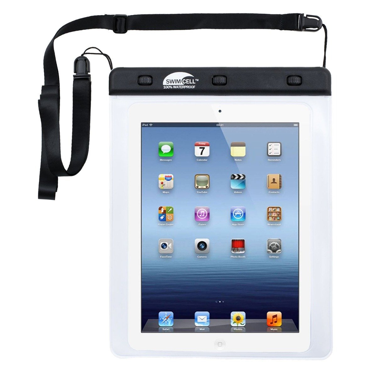 Hydramate Swimcell Large Tablet Case 2021 - White - Front