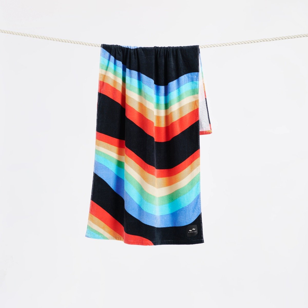 Slowtide Roygbiv Beach Towel - Black