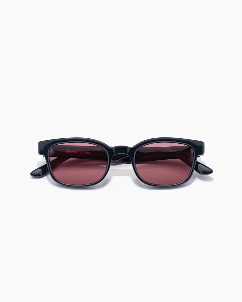 Ritual Vision Endorphin Sunglasses - Polished Black / Rust Polarised