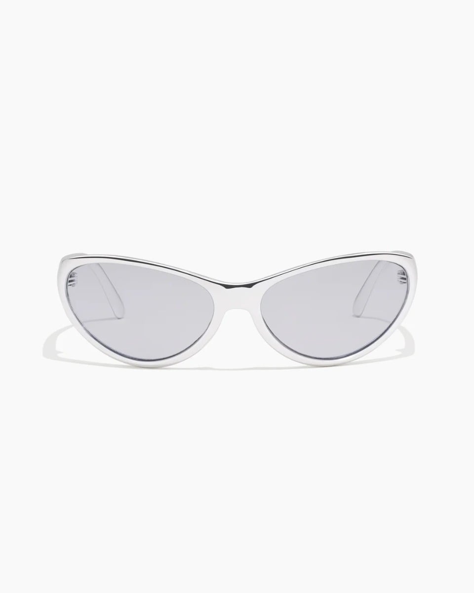 Ritual Morphine Sunglasses in Liquid Silver / Mid Grey