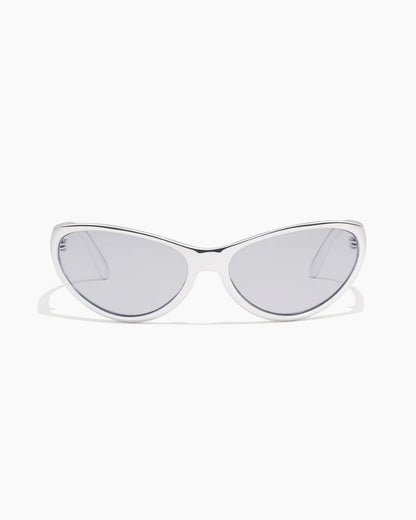 Ritual Morphine Sunglasses in Liquid Silver / Mid Grey